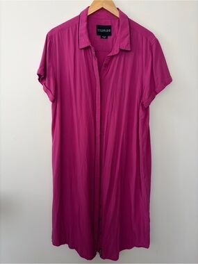 WILDFANG THE EMPOWER PIPED Shortsleeved SHIRT DRESS - Large